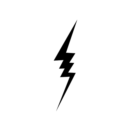 lightning Icon vector. Simple flat symbol. Perfect Black pictogram illustration on white background.のイラスト素材