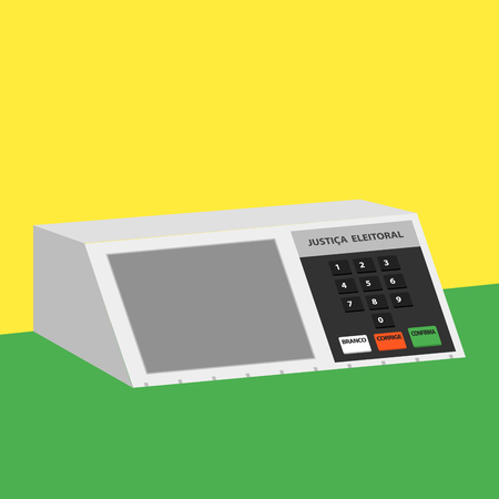 Electronic machine Brazilian voting urn illustration.のイラスト素材