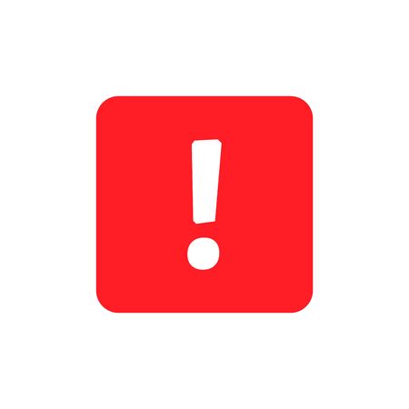 Exclamation mark. Flat web icon or sign isolated on white background. Collection modern trend concept design style vector illustration symbolのイラスト素材