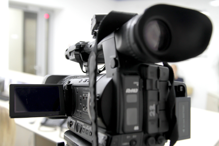 Blur of camcorder while filming, video surveillance.の写真素材