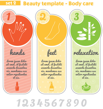Beauty and makeup template, vector set of cosmetic signs.のイラスト素材
