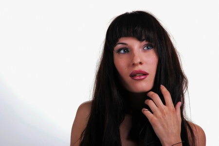 Portrait of girl. Brunette.の写真素材