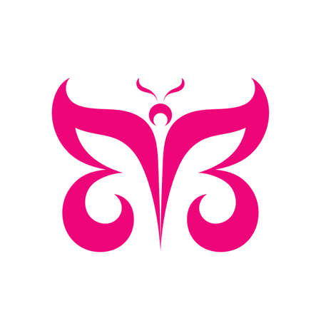 Butterfly icon logo design. Vector illustration. Butterfly icon logo design. Vector illustration.のイラスト素材