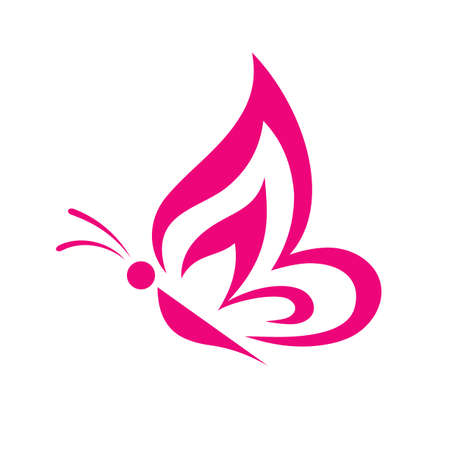 Butterfly icon logo design. Vector illustration.のイラスト素材