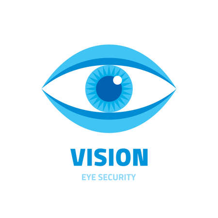 Eye security vision - concept logo. Human eye. Medicine ophthalmology sign. Vector illustration.のイラスト素材