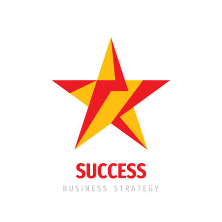 Star vector logo design. Business strategy concept sign. Success icon.のイラスト素材