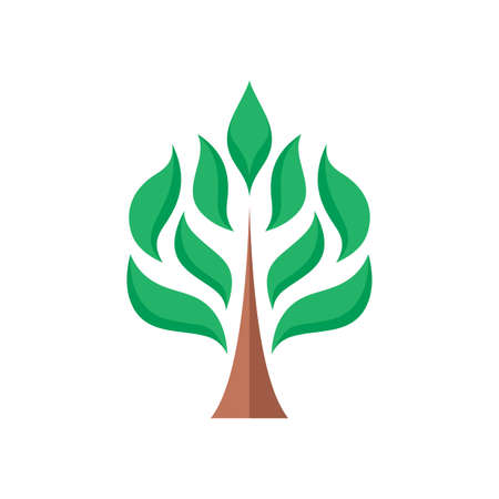 Tree vector logo design. Abstract nature concept icon sign. Tree vector logo design. Abstract nature concept icon sign.のイラスト素材