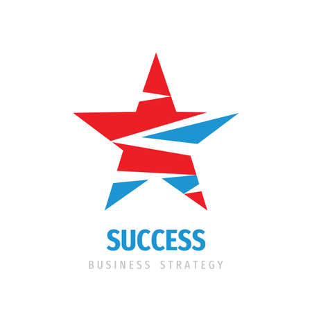Star vector logo design. Business strategy concept sign.のイラスト素材