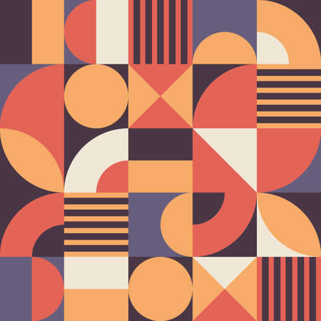 Abstract geometric vector pattern in Scandinavian style. Backgound illustration graphic design.のイラスト素材