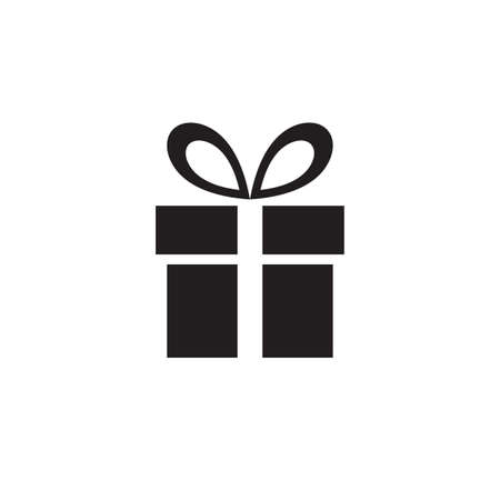 Gift box black icons design. Vector illustration.のイラスト素材