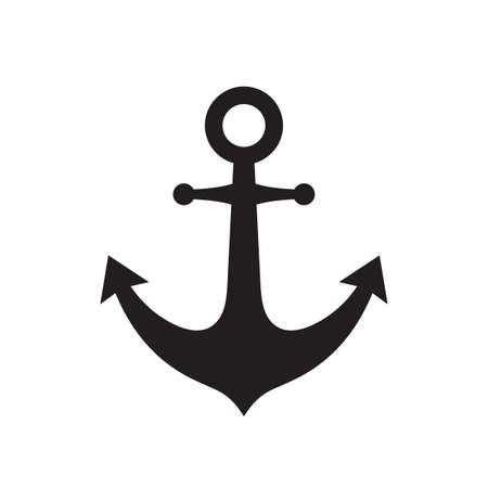 Anchor black icon design. Vector illustration.のイラスト素材