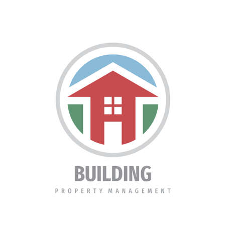 Building house logo template design. Real estate sign. Property management symbol. Vector illustration.のイラスト素材