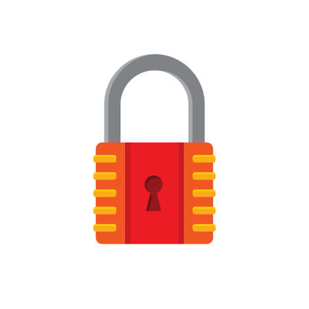 Lock - concept icon vector illustration in flat style design. Graphic design element.のイラスト素材