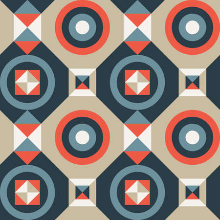 Abstract background geometric concept design. Seamless pattern graphic poster. Circle shapes. vector illustration.のイラスト素材