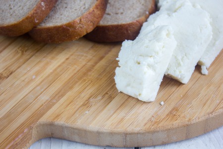 Traditional indian cheese panneer prepared form fresh milkの写真素材