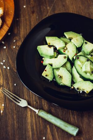 Nice avocado and cucumber saladの写真素材