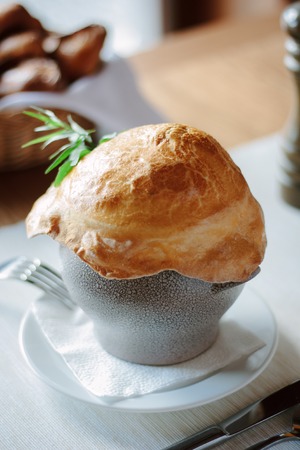 Soup in a potの写真素材