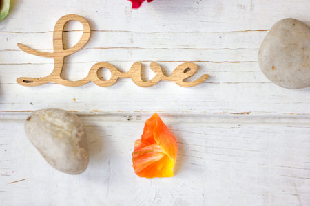 Love background -Rose and cloves for Valentine's day.