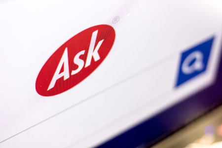 Ryazan, Russia - March 01, 2018 - Logo of Ask service on a homepage - ask.com.