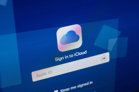 Ryazan, Russia - April 29, 2018: Homepage of iCloud website on the display of PC, url - iCloud.com