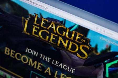 Ryazan, Russia - April 29, 2018: Homepage of Leagueoflegends website on the display of PC, url -...