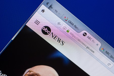 Ryazan, Russia - May 13, 2018: ABCnews website on the display of PC, url - ABCnews.go.comのeditorial素材