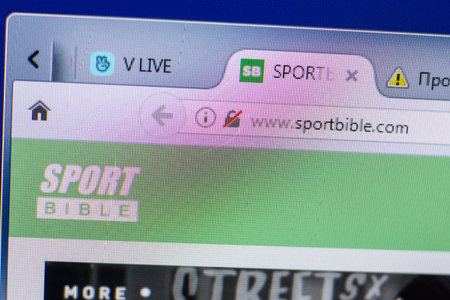 Ryazan, Russia - May 13, 2018: SportBible website on the display of PC, url - SportBible.com