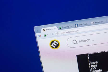 Ryazan, Russia - May 13, 2018: Metacritic website on the display of PC, url - Metacritic.com