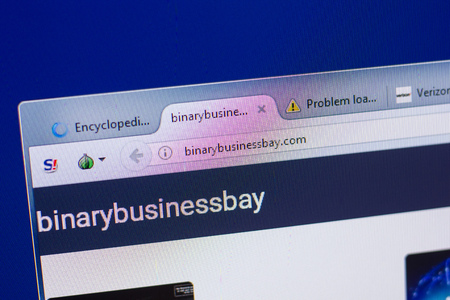 Ryazan, Russia - May 13, 2018: BinaryBusinessBay website on the display of PC, url - BinaryBusinessBay.comのeditorial素材