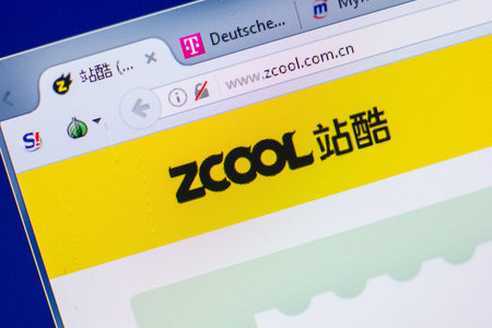 Ryazan, Russia - May 20, 2018: Homepage of Zcool website on the display of PC, url - Zcool.com.cn