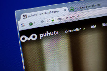 Ryazan, Russia - June 05, 2018: Homepage of PuhuTV website on the display of PC, url - PuhuTV.com