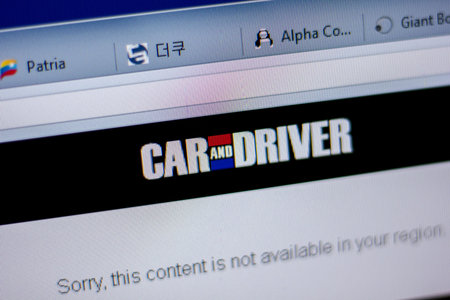 Ryazan, Russia - June 05, 2018: Homepage of CarAndDriver website on the display of PC, url -...