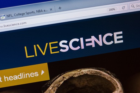 Ryazan, Russia - June 16, 2018: Homepage of LiveScience website on the display of PC, url - LiveScience.comのeditorial素材