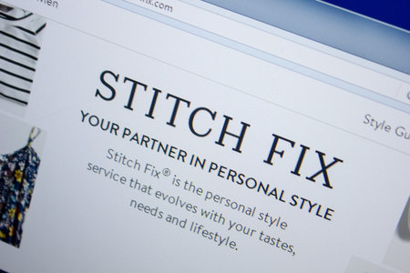 Ryazan, Russia - June 26, 2018: Homepage of StitchFix website on the display of PC. URL -...