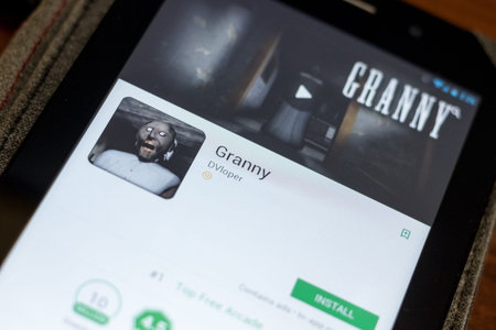 Ryazan, Russia - July 03, 2018: Granny icon in the list of mobile appsのeditorial素材