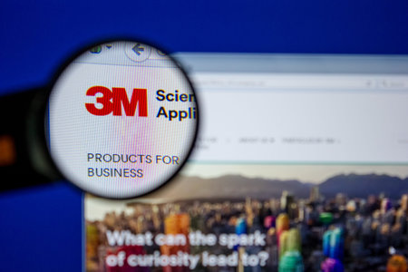 Ryazan, Russia - July 11, 2018: 3m.com website on the display of PC