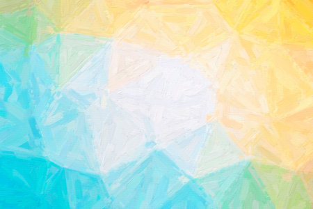 Lovely abstract illustration of red, blue and yellow Oil painting with large brush paint. Beautiful  for your design.の写真素材