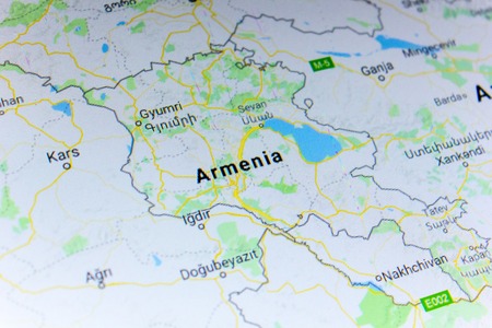 Ryazan, Russia - July 08, 2018: Country of Armenia on the google maps serviceのeditorial素材