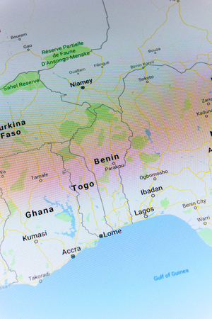 Ryazan, Russia - July 08, 2018: Country of Benin on the google maps serviceのeditorial素材