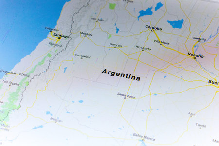 Ryazan, Russia - July 08, 2018: Country of Argentina on the google maps service