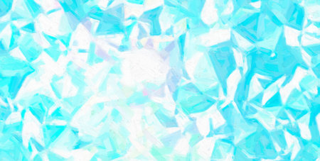 Handsome abstract illustration of blue, green and white Oil painting with large brush paint....
