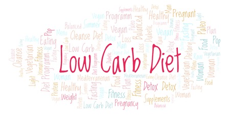 Low Carb Diet word cloud - illustration made with text only.の写真素材