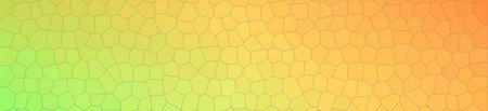 Orange and green Small Hexagon in banner shape background illustration