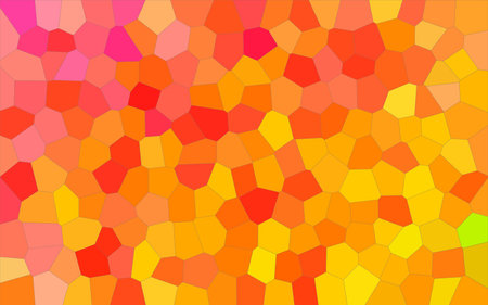 Handsome abstract illustration of pink, orange, yellow and purple bright Middle size hexagon....
