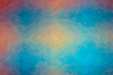 blue, red and vanilla  Watercolor on paper background illustration