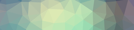 Illustration of blue, green and yellow triangle polygon banner backgroundの写真素材