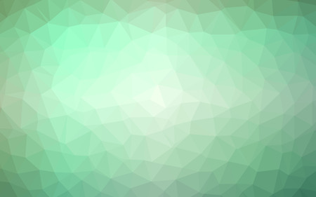 Illustration of green triangle polygon backgroundの写真素材