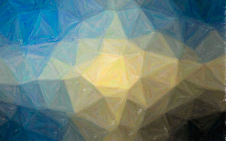 Illustration of blue and yellow Crayon background