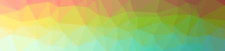 Illustration of abstract low poly green banner background