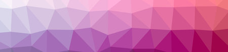 Illustration of abstract low poly pink banner background